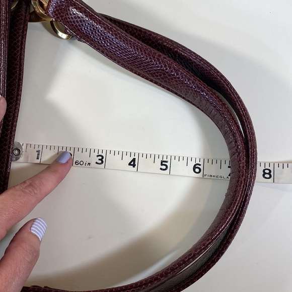 Eric JAVITS Quilted Leather Tote Shoulder Bag Purse Burgandy - Picture 8 of 16